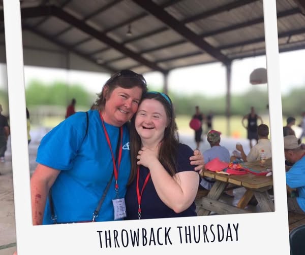 Charlene our new Coordinator in Florida with a young woman in a Throwback Thursday Facebook post