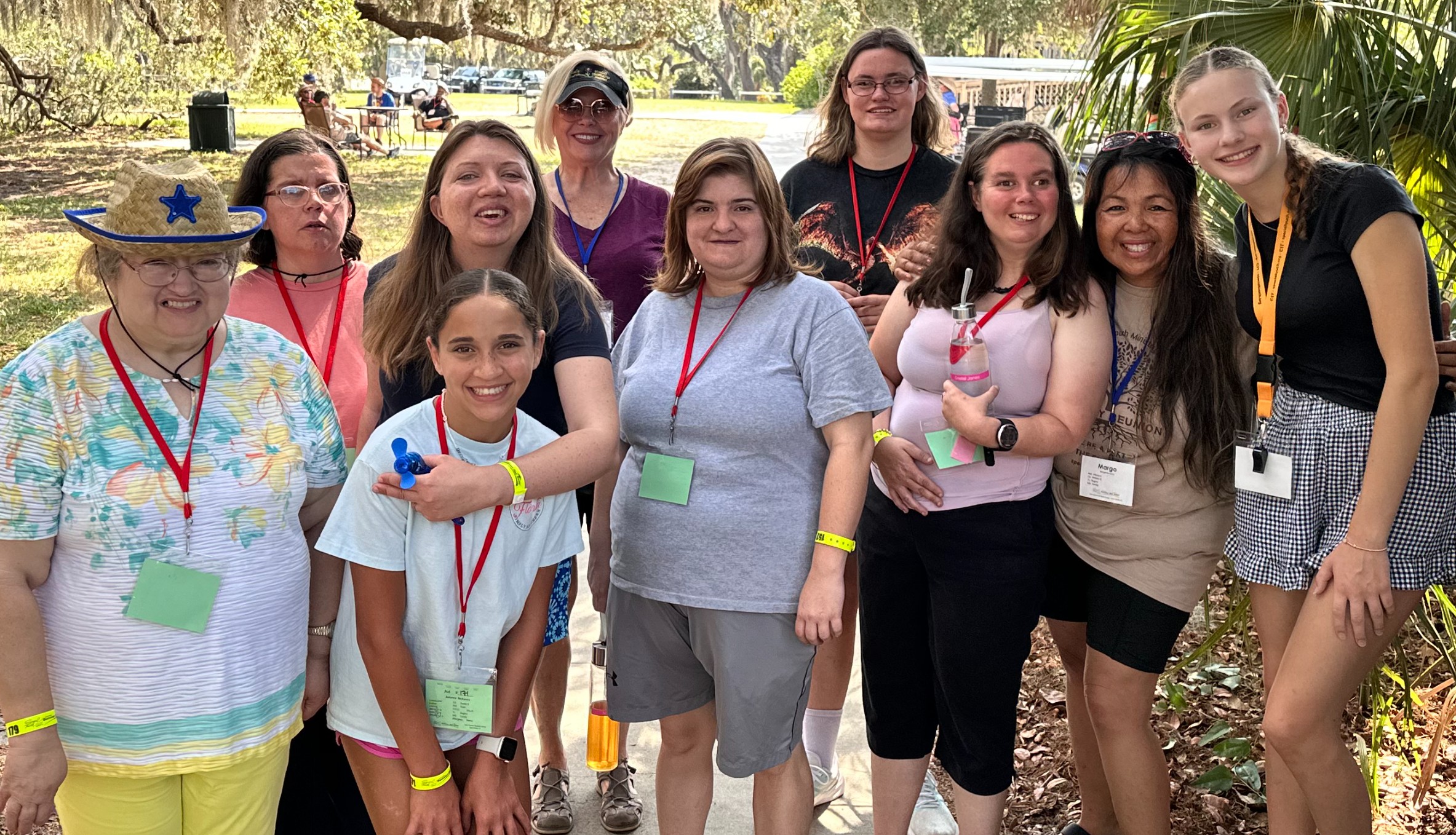 A group of women outside smiling for a picture