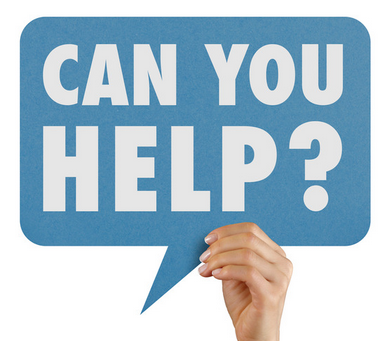 Can you help? sign