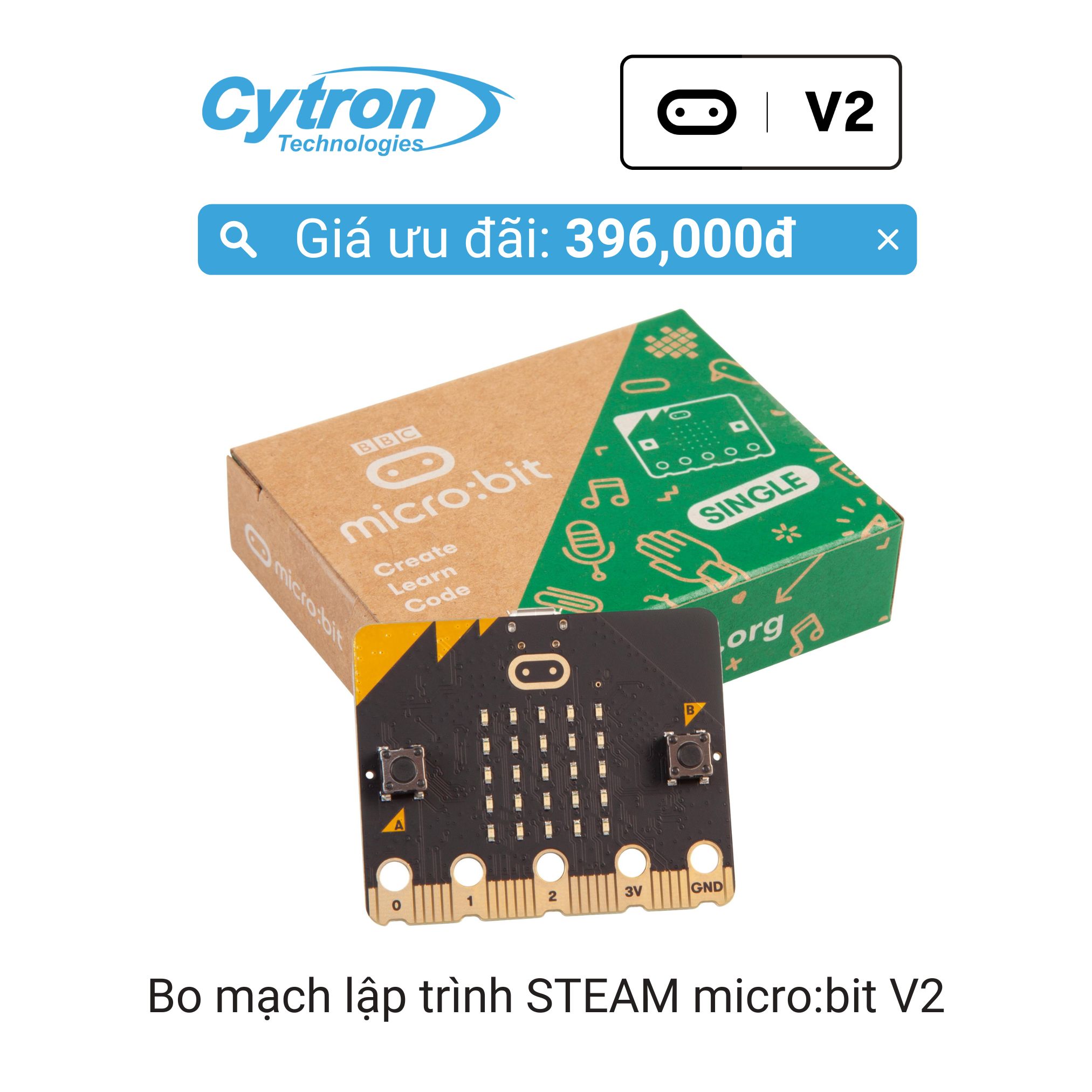 Mạch lập trình STEAM micro:bit V2