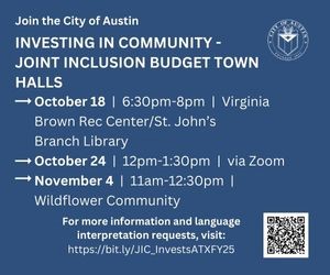 joint inclusion budget town halls