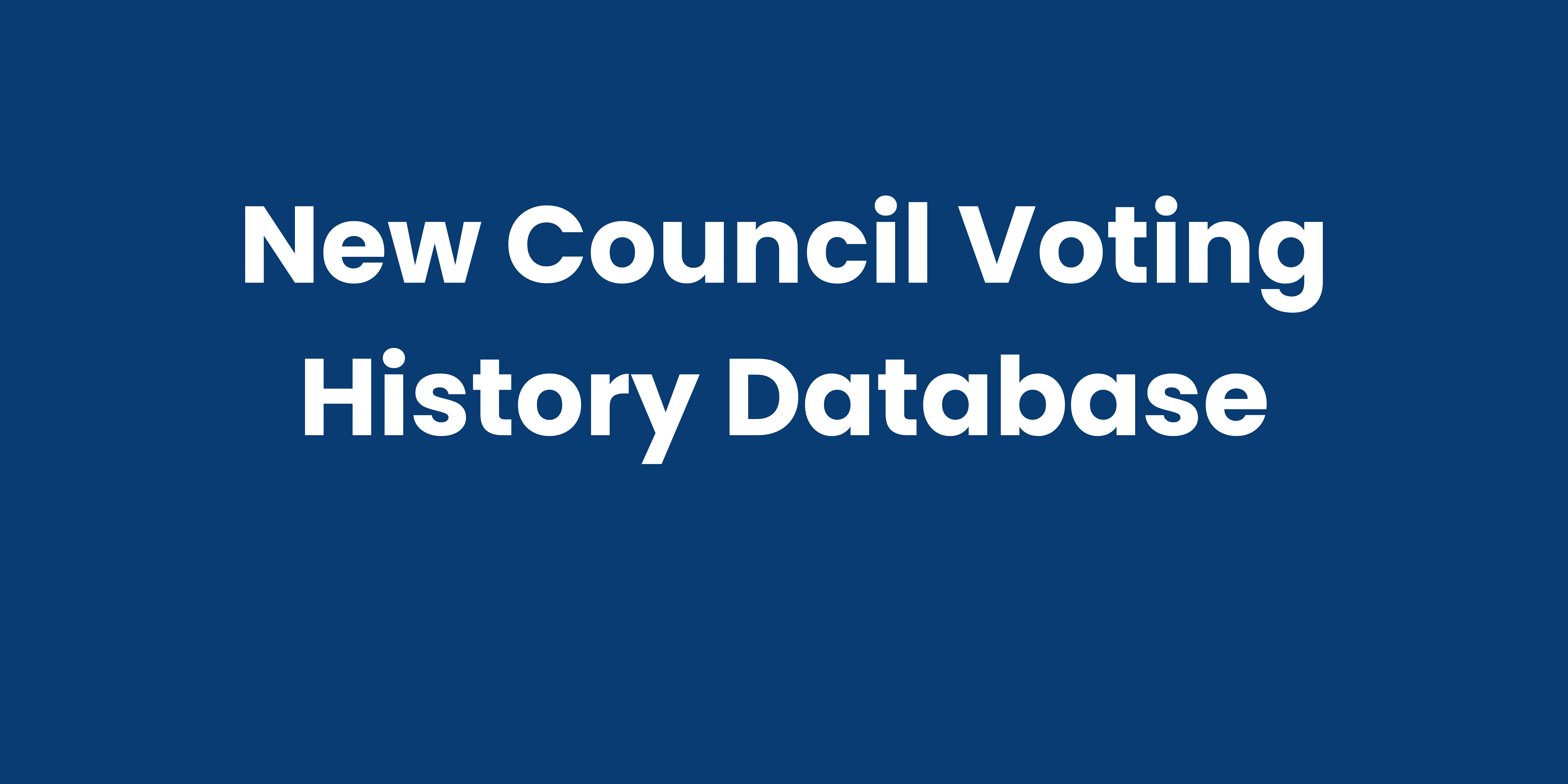 new council voting history database