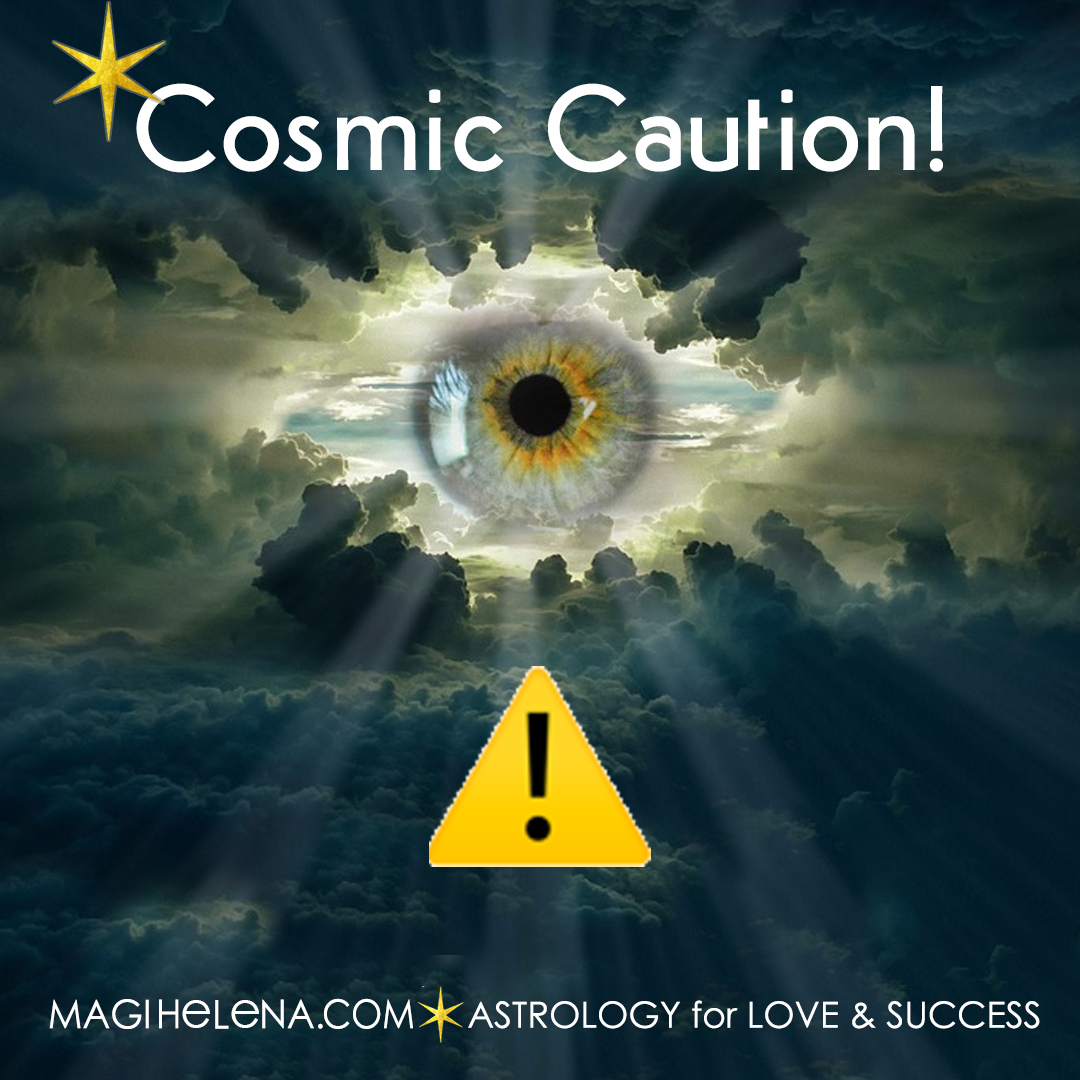 Eye in sky with warning icon