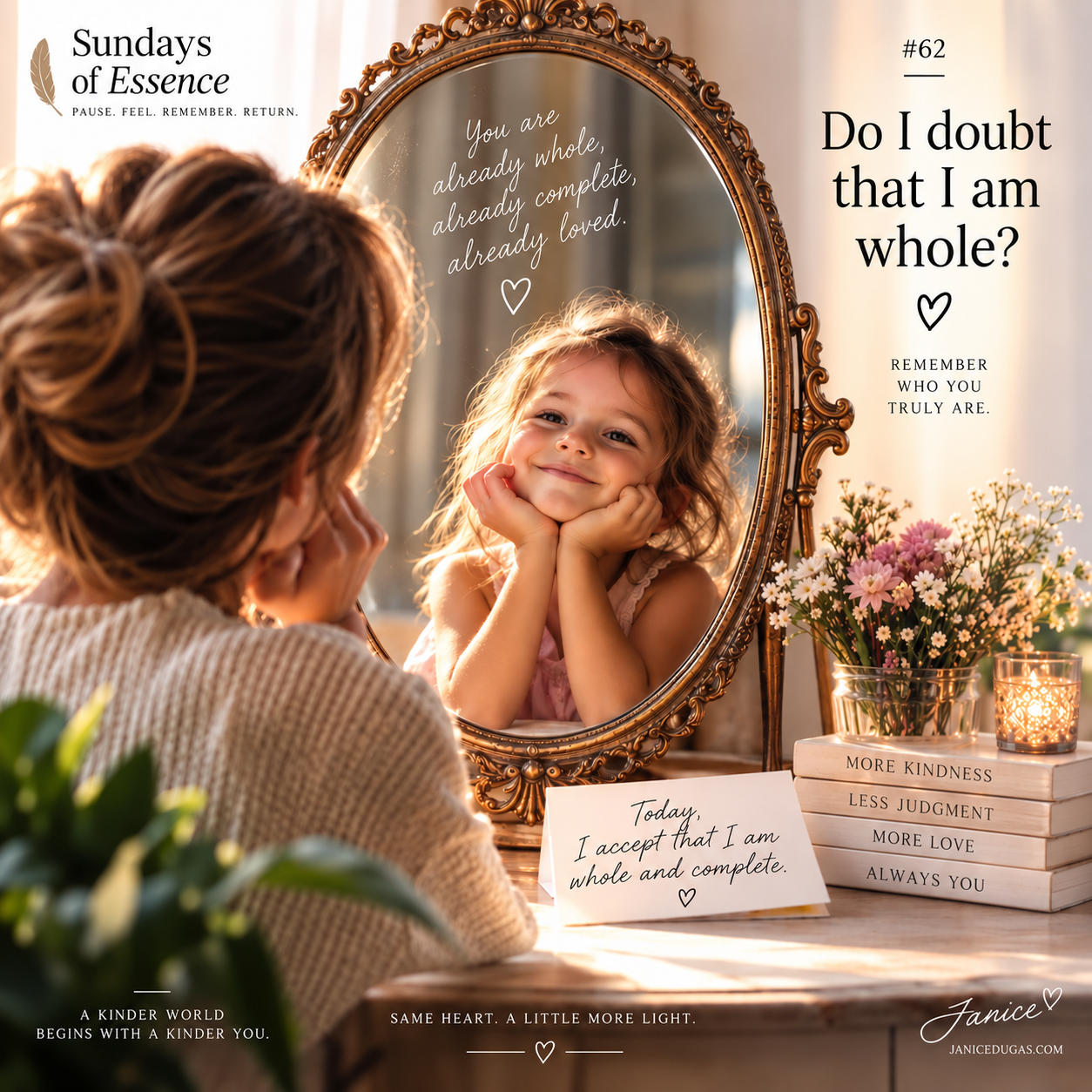 visuel with the words: do i doubt that i am whole?