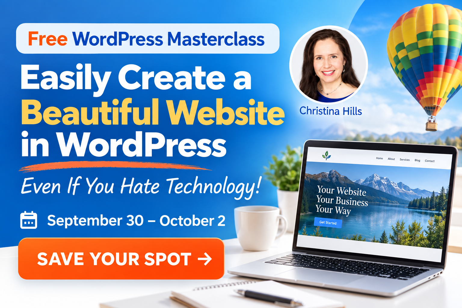 visual with words: easily create a beautiful website in wordpress