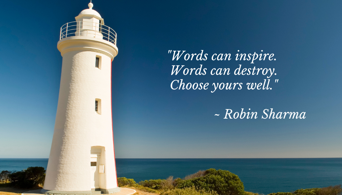 Quote from Robin Sharma on the power of words