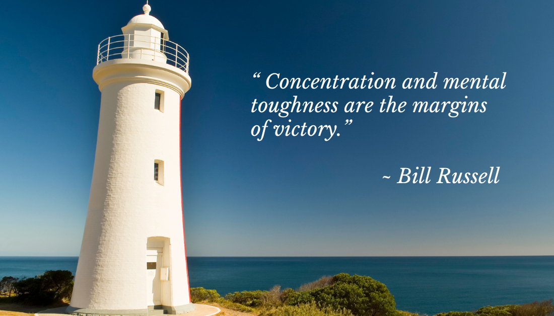 Quote from Bill Russell - Concentration and Mental toughness