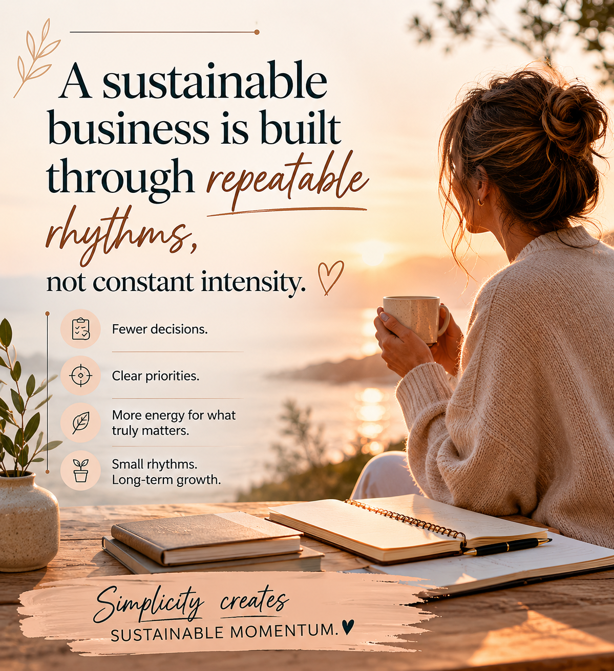 A sustainable business is built through repeatable rhythms