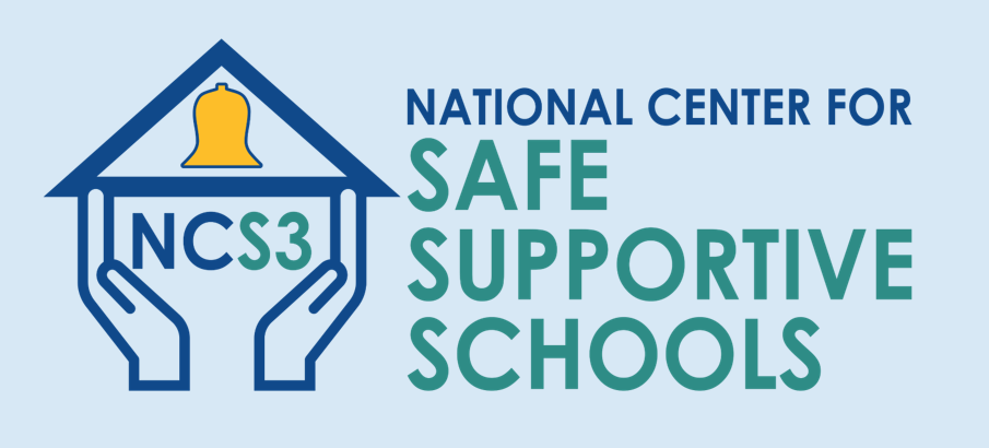 NCS3 logo: Two hands holding up a school bell with the text National Center for Safe Supportive Schools