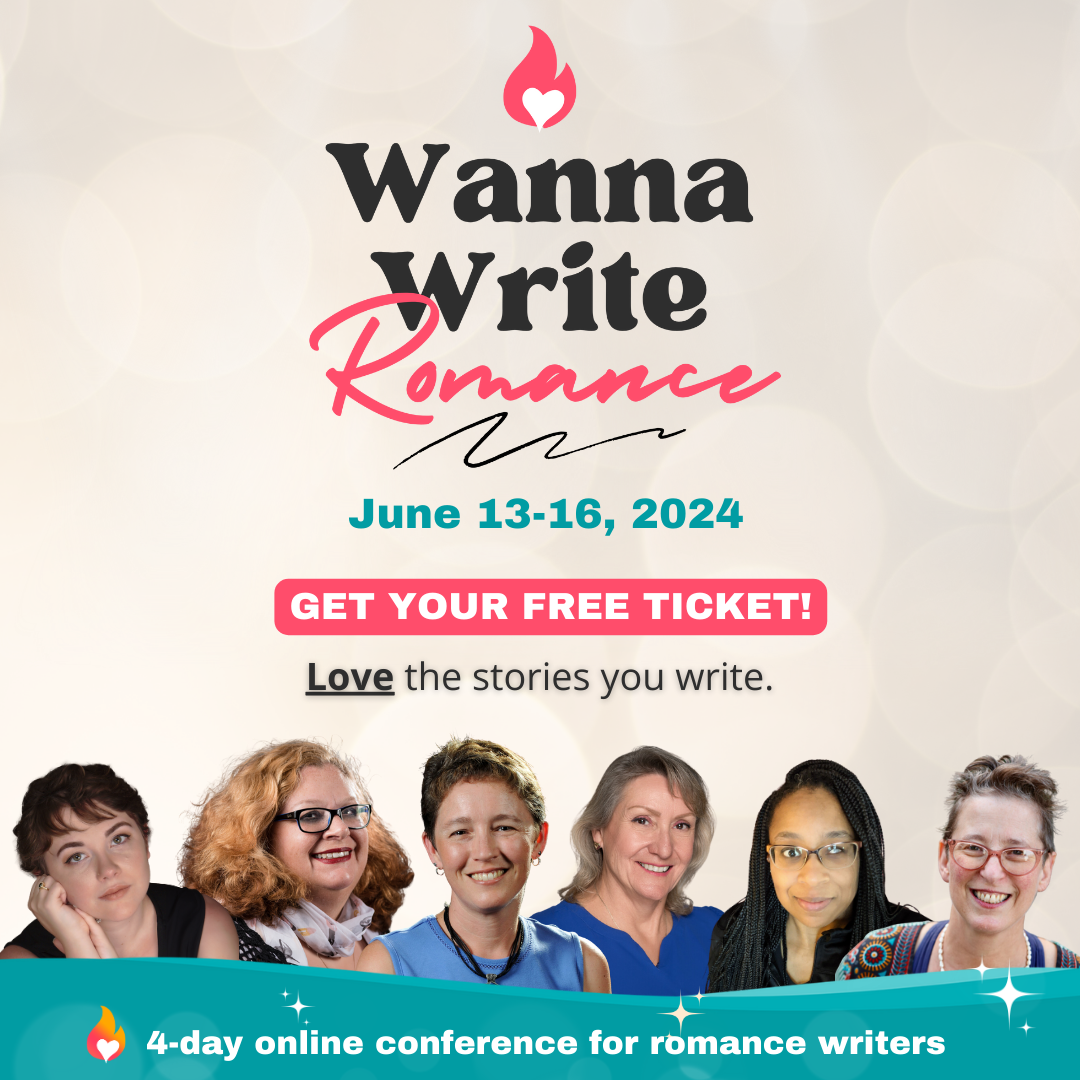 Get your free ticket! Wanna Write Romance virtual conference happening June 13-16, 2024.