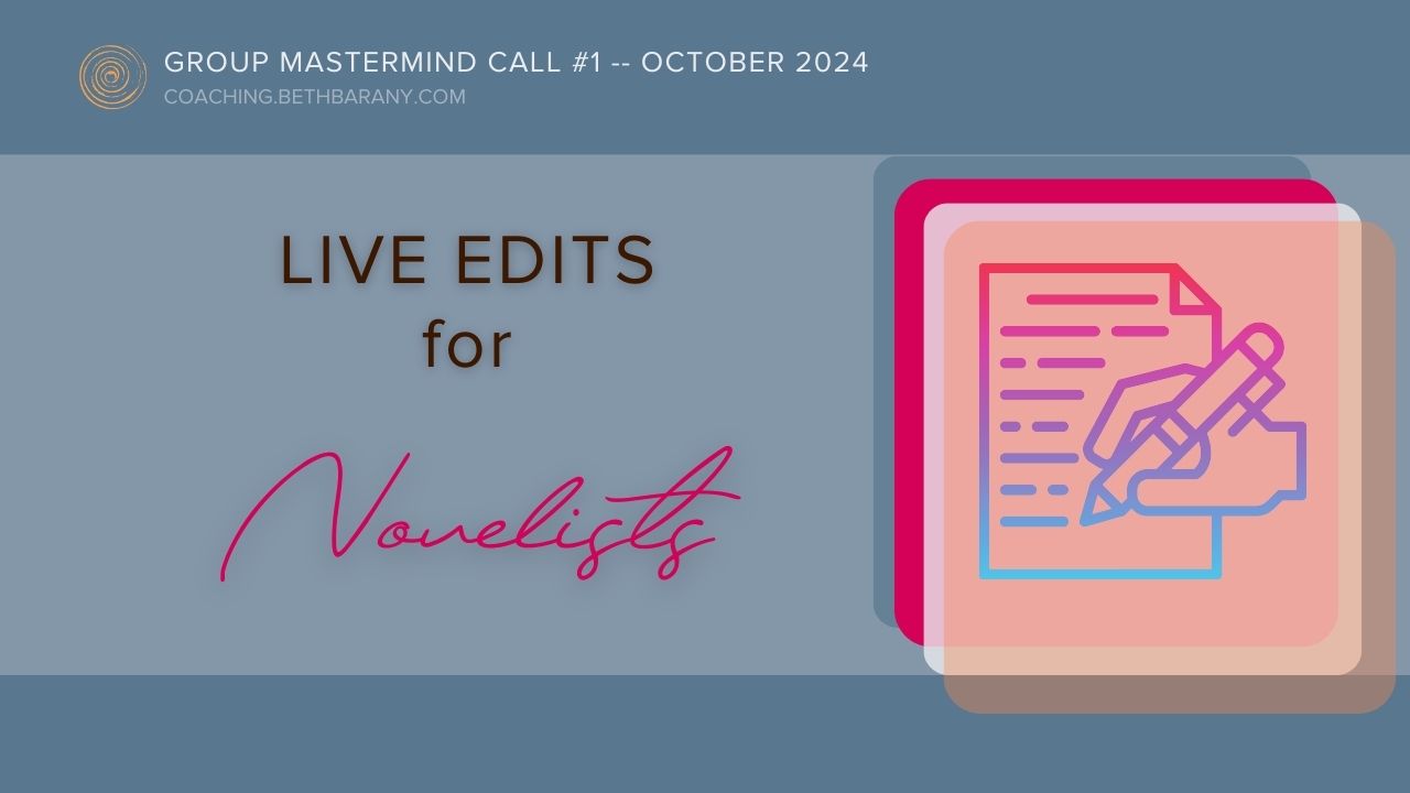 live edits for novelists