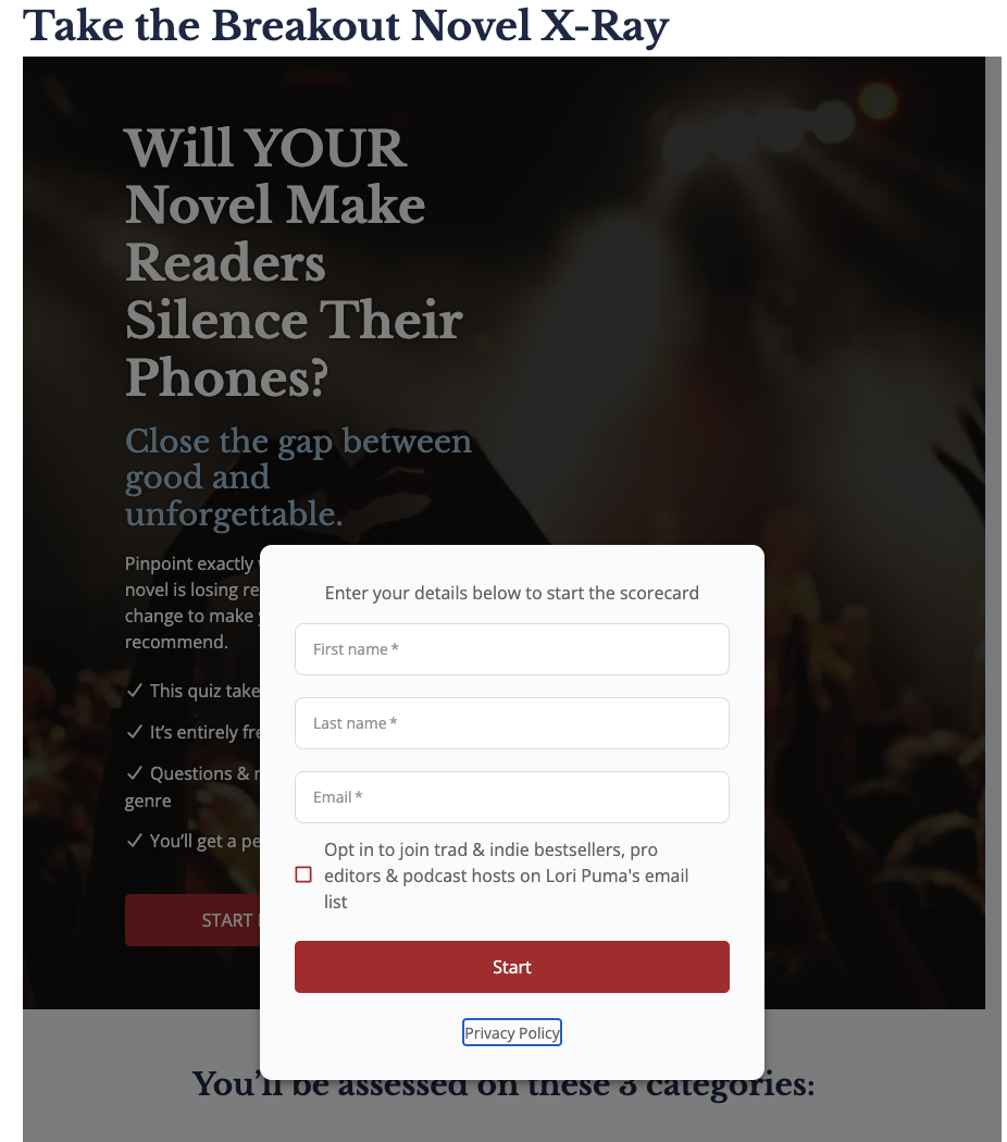 Take the Breakout Novel X-Ray quiz here.