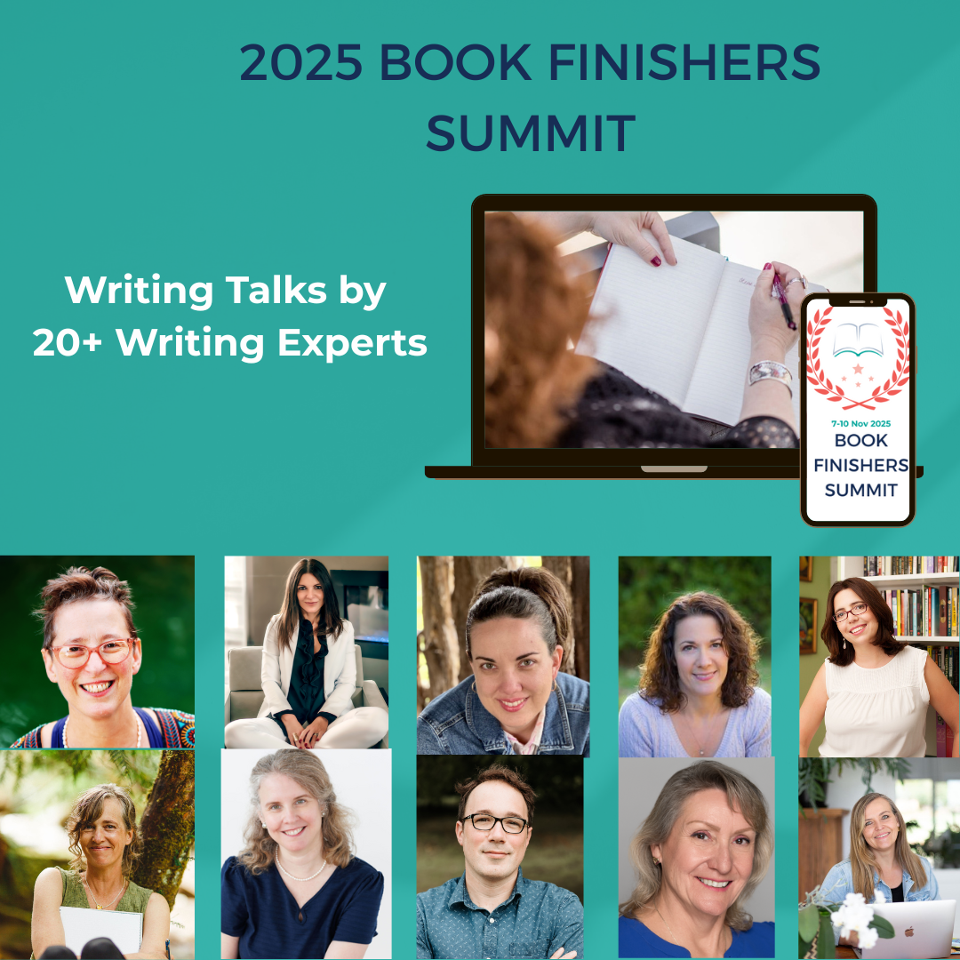 Join me at The Book Finishers Summit (Nov 7–10), a free 4-day event full of inspiration and practical tools to help you reach the finish line.