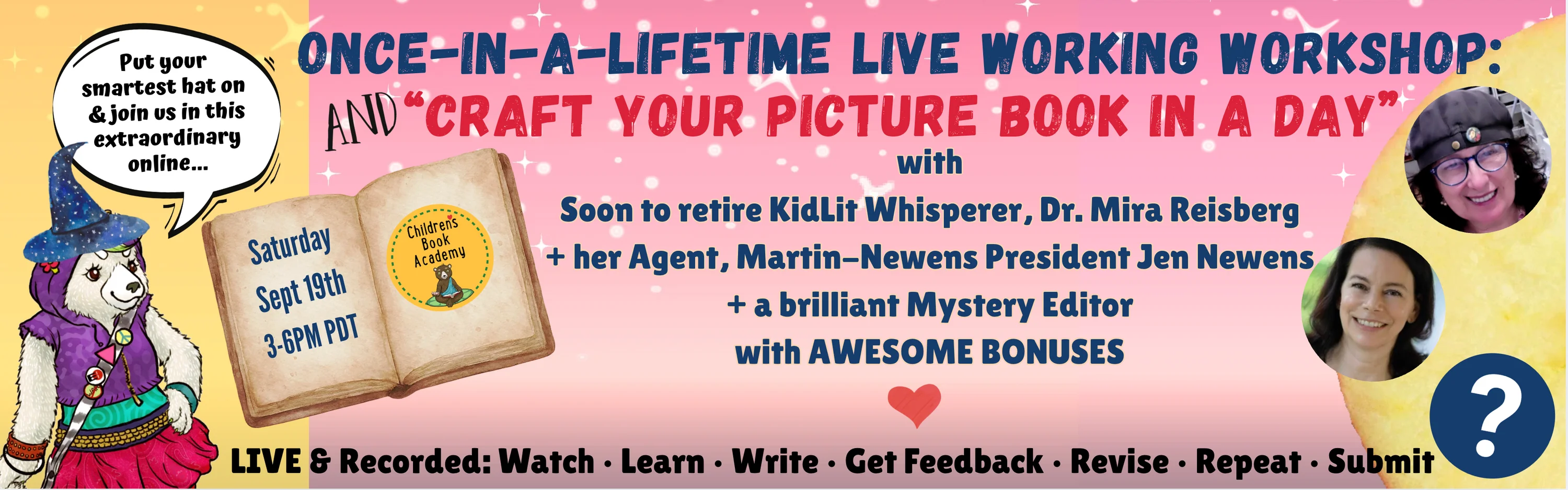 BANNER_your-brilliant-picture-book-in-a-day-workshop with Mira Reisberg