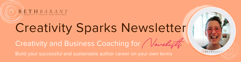 Banner for Creativity Sparks newsletter by Beth Barany