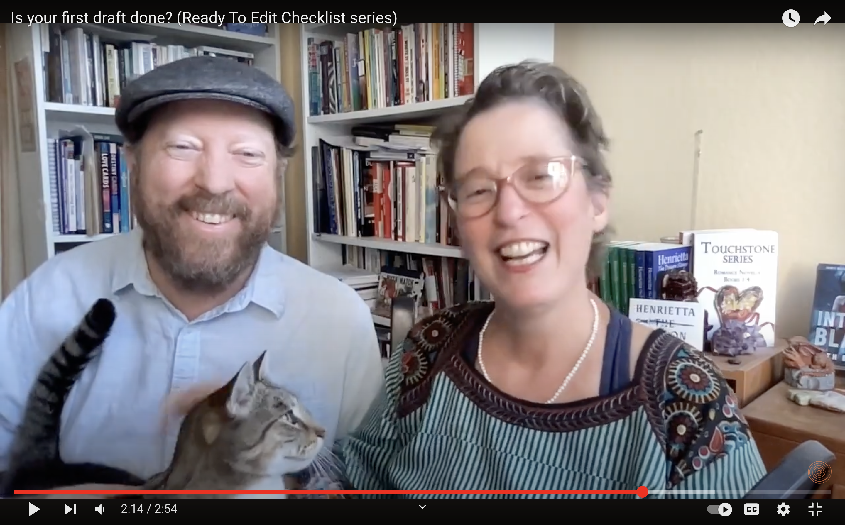 Is your first draft done? (Ready To Edit Checklist series) with Beth and Ezra and Rocket the Cat