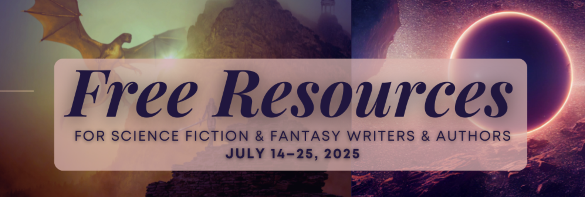 Free Resources for Science Fiction/Fantasy Writers and Authors July 16-27, 2025