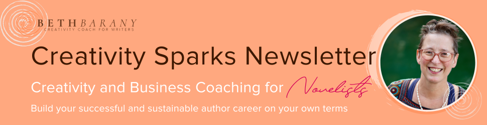 banner for Creativity Sparks newsletter by Beth Barany
