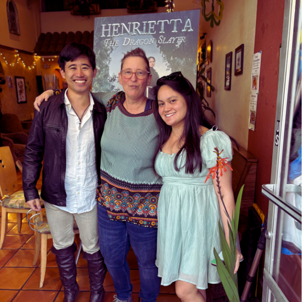 Actors, Justin Eitoku-Wong and Val Flores; Writer, Director, Producer, Beth Barany -- for the short film, Henrietta The Dragon Slayer