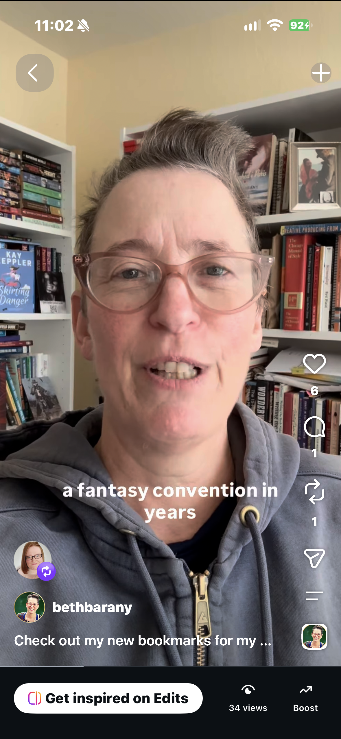 I have been to a fantasy con in years. Reel on Instagram.