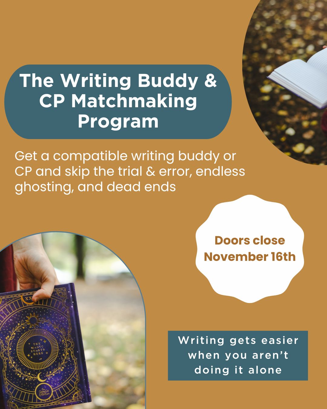 The Writing Buddy & CP Matchmaking  program with Monica Hay