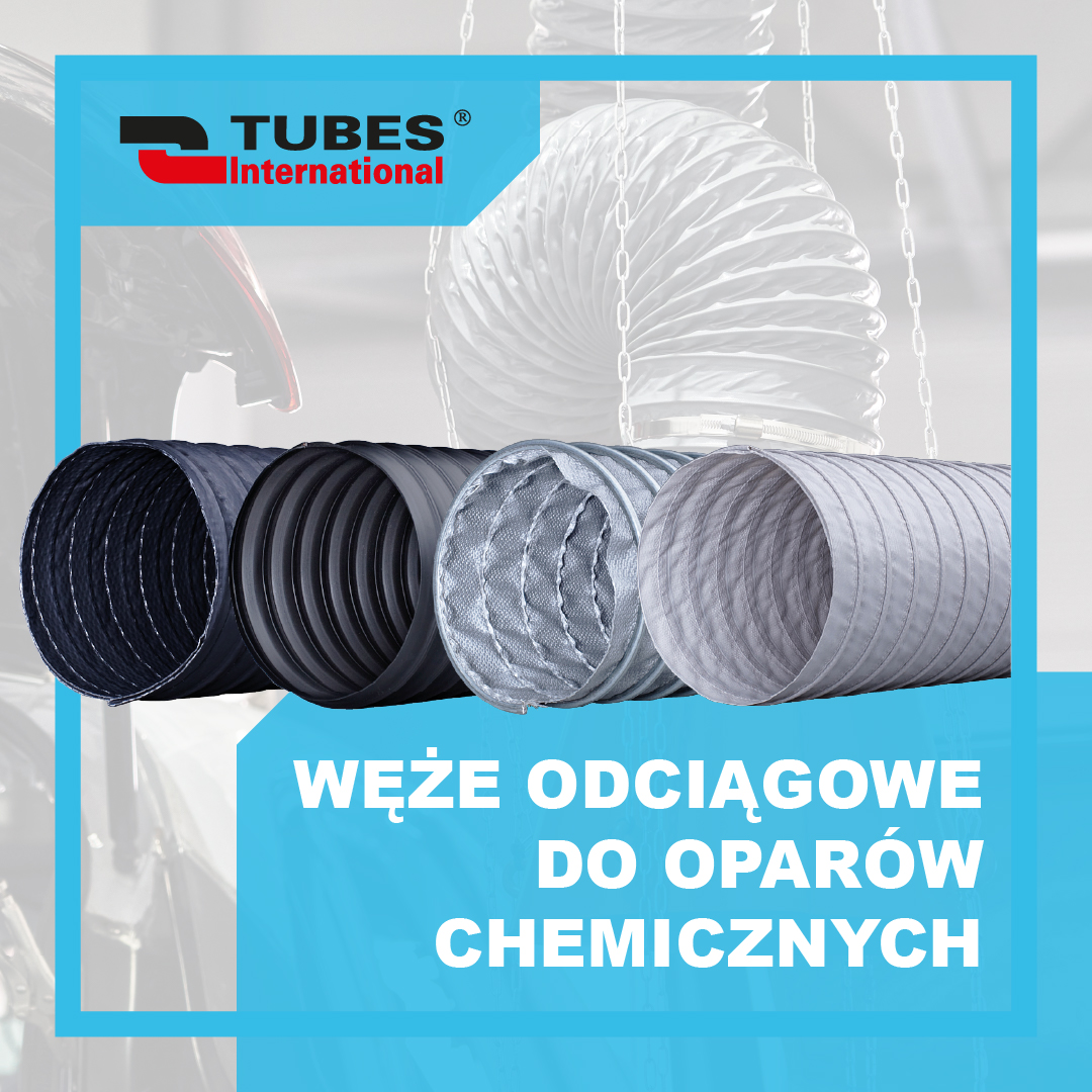 Węże odciągowe do oparów chemicznych