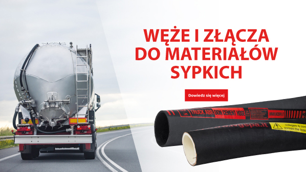 Węże i złącza do materiałów sypkich