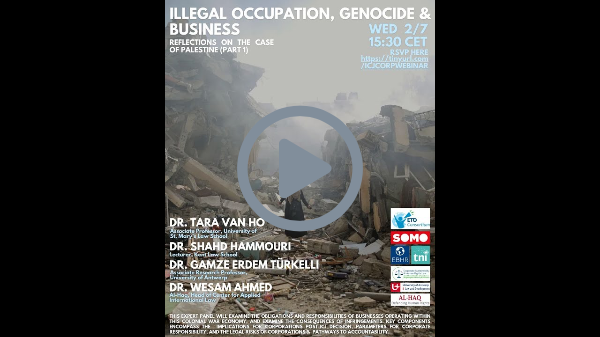 Illegal Occupation, Genocide, and Business: Reflections on the Case of Palestine (Part I)