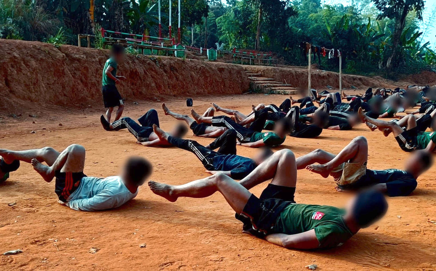 First batch of military training for the Mon Liberation Army by the Ta’ang National Liberation Army | Photo source MLA