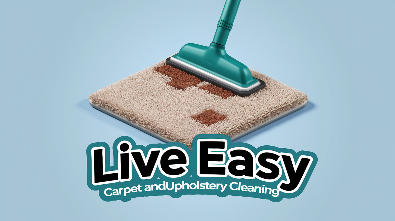 carpet cleaning logo with a carpet cleaning wand and a piece of dirty carpet
