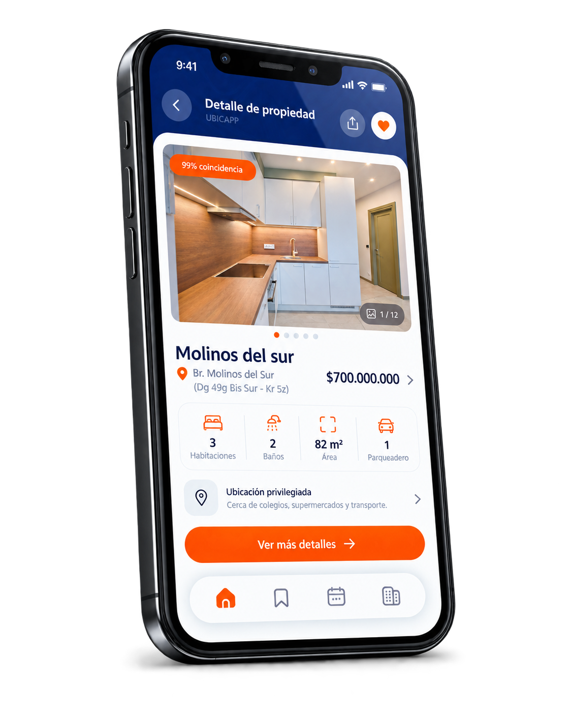 Requerimiento inmobiliario activo dentro de UBICAPP