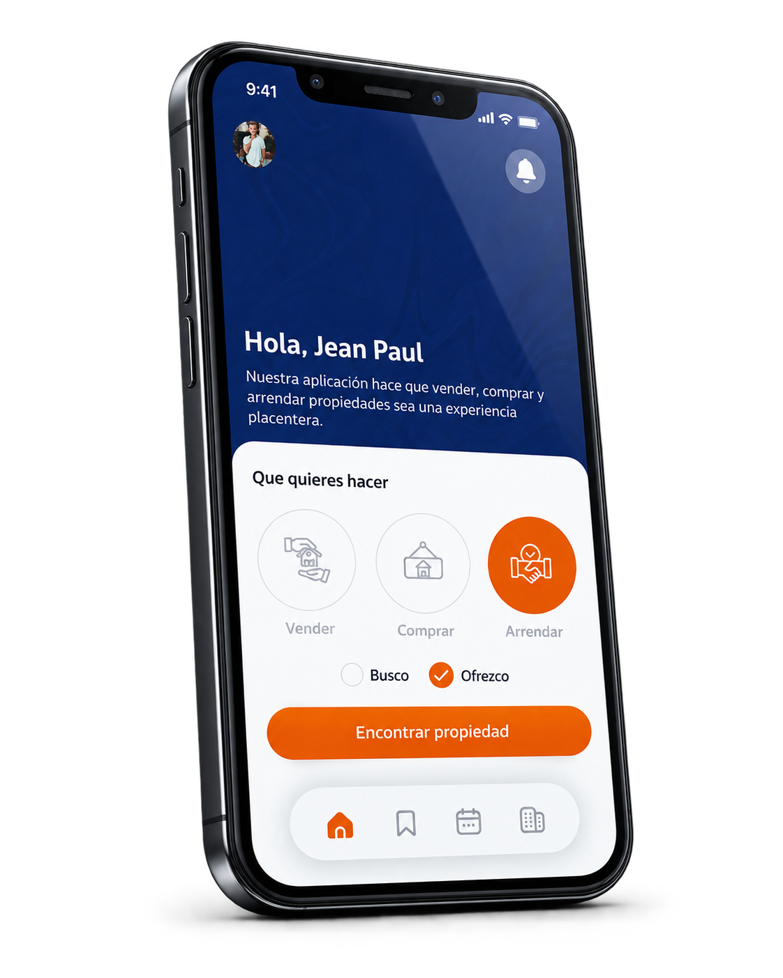 Interfaz principal de UBICAPP