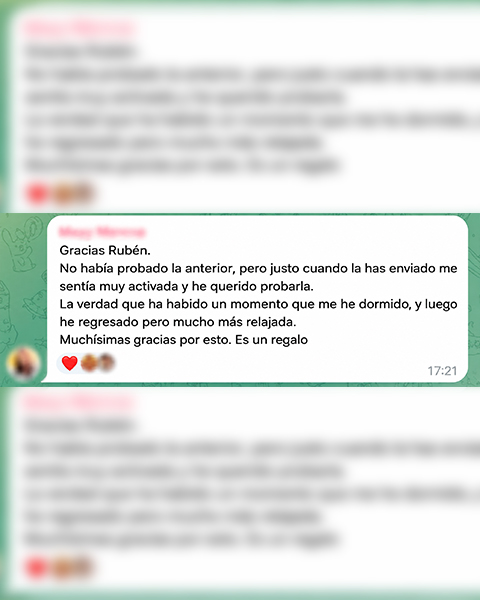 Testimonio de una persona que probó la sesión