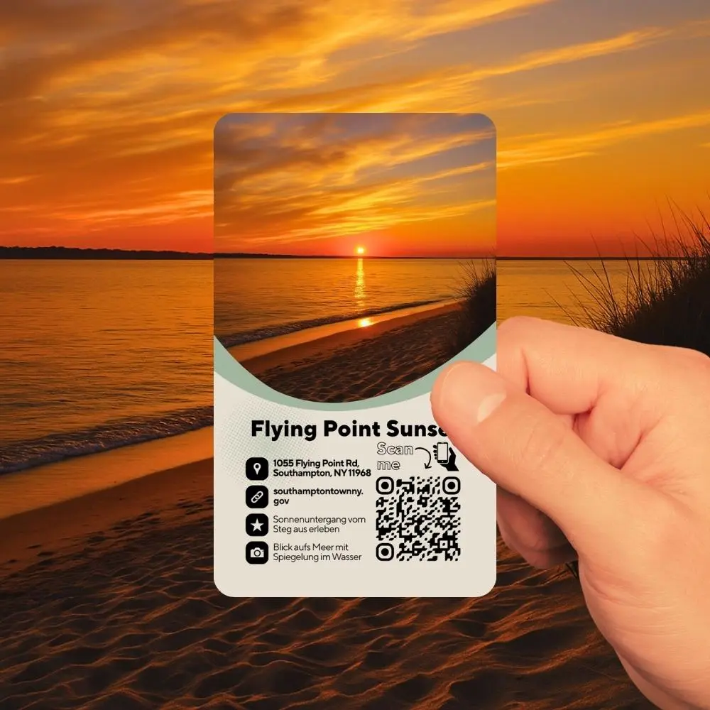 Karte „Flying Point Sunset“ der Hamptons-Edition mit Sonnenuntergang am Strand