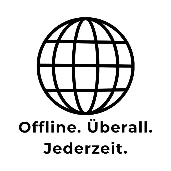 Globus ohne WLAN – steht für die Offline-Nutzbarkeit der Karten auf Reisen weltweit
