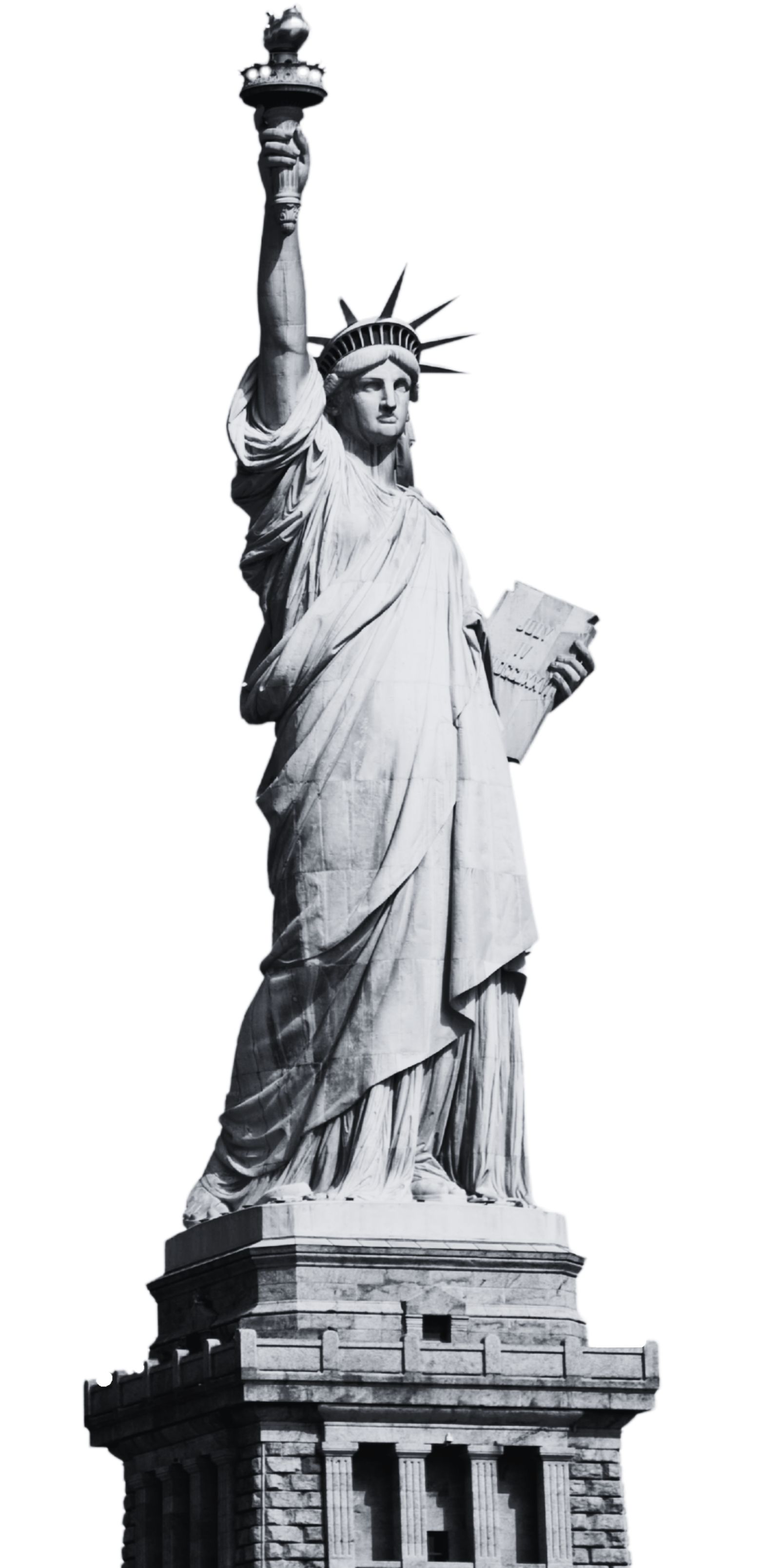 Freiheitsstatue in Schwarz-Weiß – Symbolbild für New York Reiseführer von Entdeckerkarten