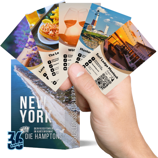 Reiseführer New York Hamptons mit Sommermotiven vom Urlaub auf Long Island