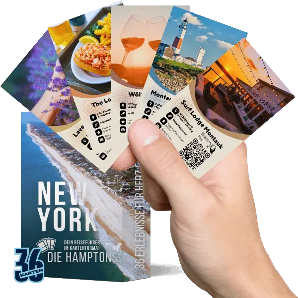 Reiseführer New York Hamptons mit Sommermotiven vom Urlaub auf Long Island