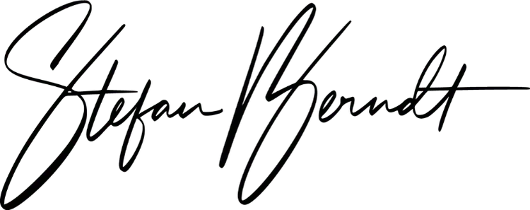 Handgeschriebene Unterschrift von Stefan Berndt als grafisches Design-Element