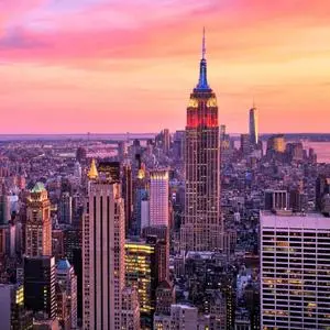 Empire State Building bei Sonnenuntergang – ikonisches Motiv aus dem New York Highlights Reiseführer