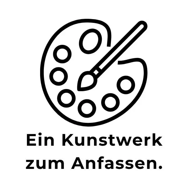 Künstlerpalette mit Pinsel – steht für aquarellierte Sondereditionen mit Kunstcharakter