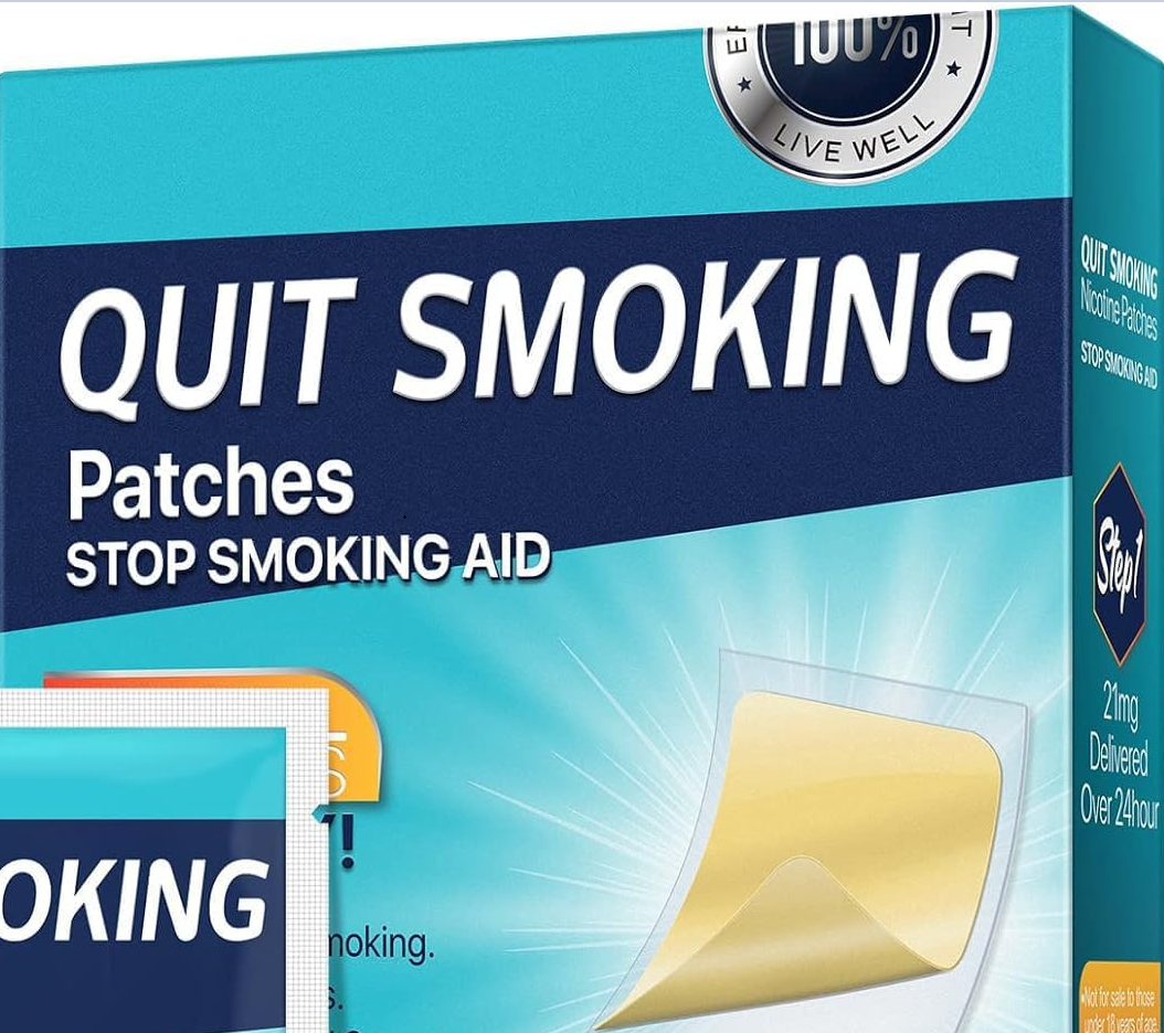 Box of Qut Smoking Patches a stop smoking aid with  link to buy