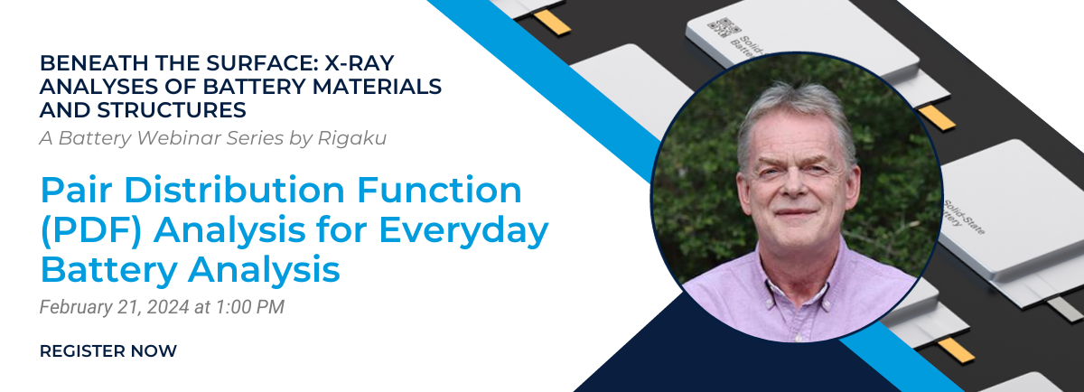 PAIR DISTRIBUTION FUNCTION (PDF) ANALYSIS FOR EVERYDAY BATTERY ANALYSIS