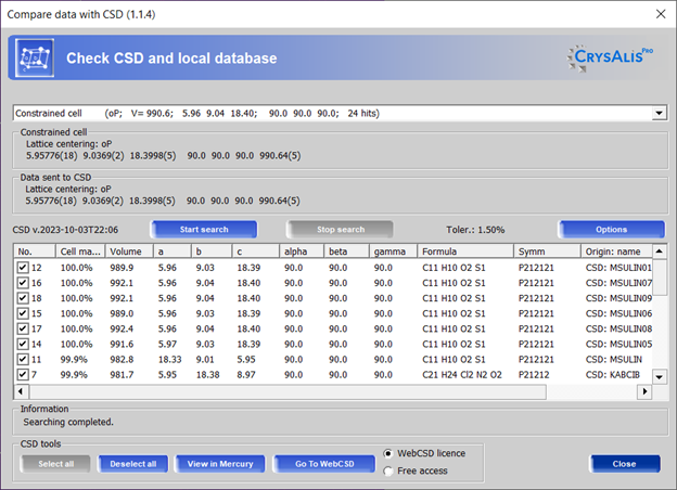 CSD Database