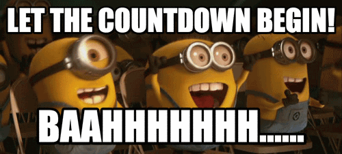 Let the Countdown begin graphic with Minions