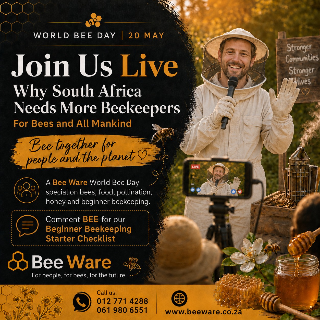 World Bee Day Facebook LIVE 20th May @ 1pm