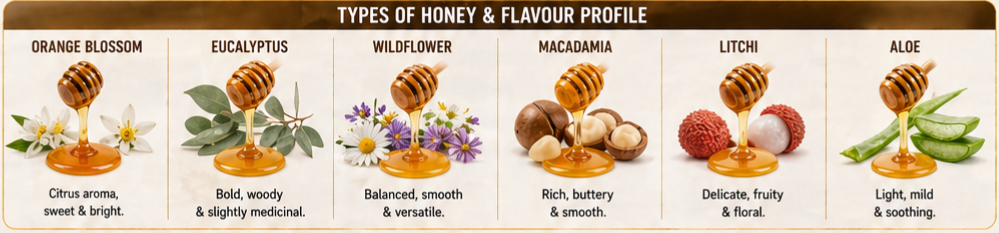 Types of Honey Varietals and Flavour Profile