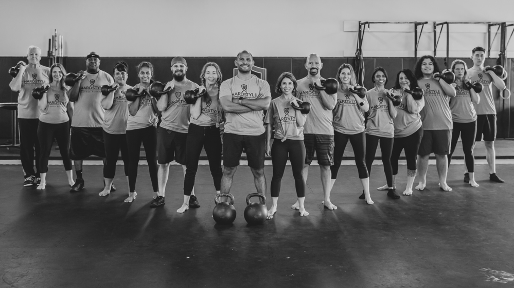 Hector and his students at Hardstyle Academy