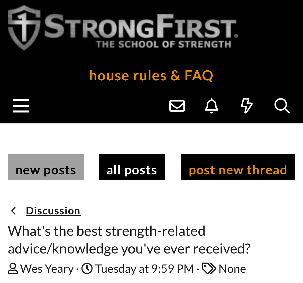 The StrongFirst Forum