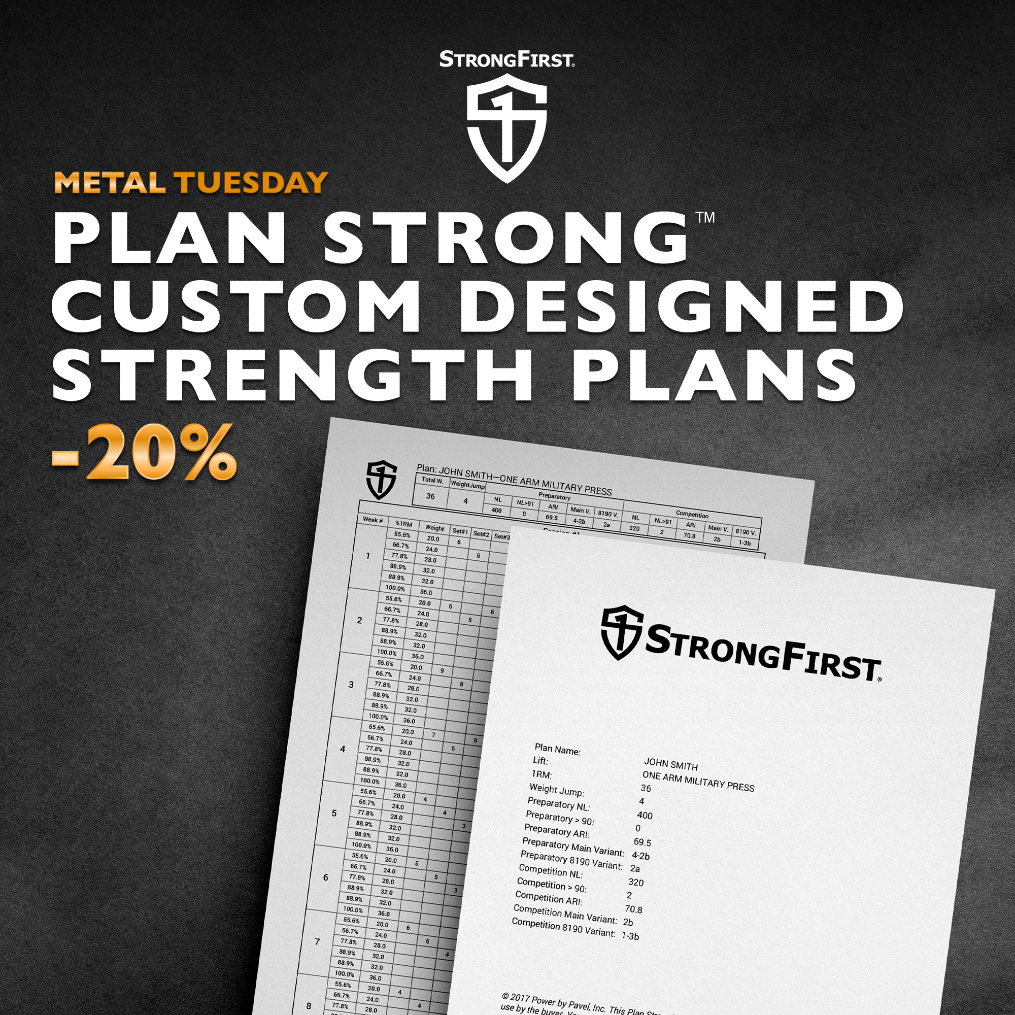 Plan Strong™ Custom Designed Strength Plan